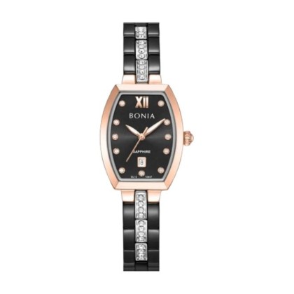 Bonia Elegance BNB10937-2037 Black Stainless Steel Women Watch 